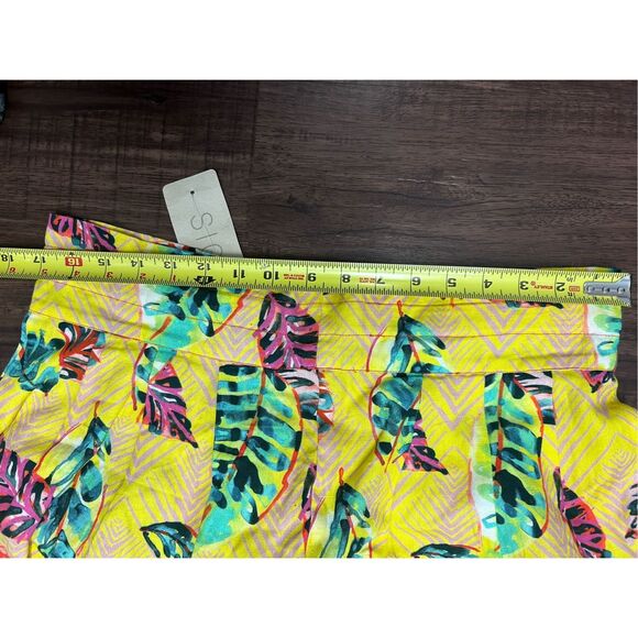 SIGAL NWT Yellow Tropical Cotton Linen Pants, Sz Small/Medium, MSRP $295 - Picture 6 of 6